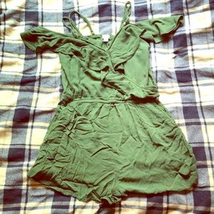 Short green romper